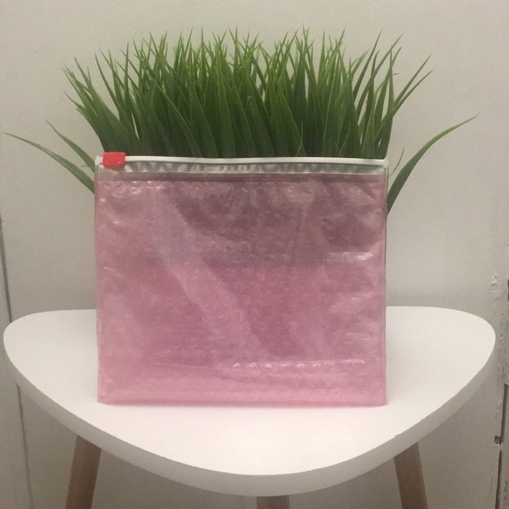 ‼️SOLD‼️Two Glossier Ziplock Pink Pouches